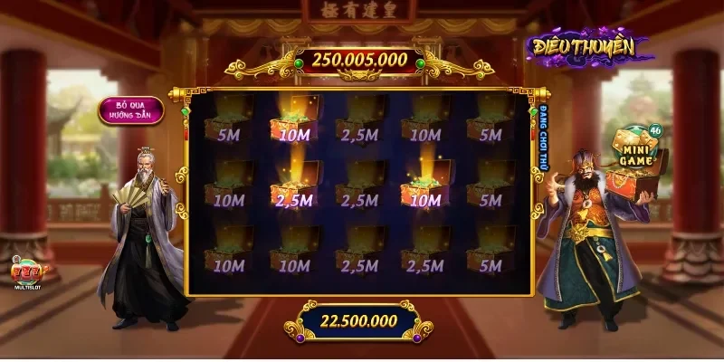 Bảng thưởng trong game nổ hũ Điêu Thuyền