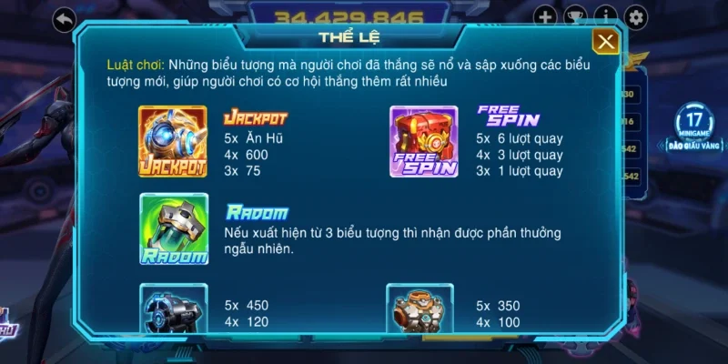 Luật chơi slot game Gantz chi tiết nhất